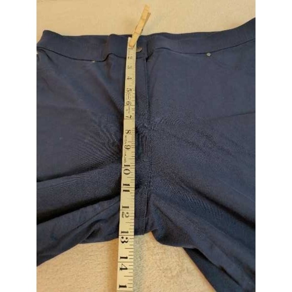 Chicos 2 Ankle Pants Navy Blue Stretchy Nylon Spandex Comfort Slim Fit C-4 - Picture 6 of 7